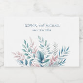 Étiquettes Pour Bouteilles De Vin Mousseux Mariage botanique Pastel (Étiquettes simples)