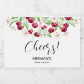 Étiquettes Pour Bouteilles De Vin Mousseux Mariage Cherry Much  (Étiquettes simples)