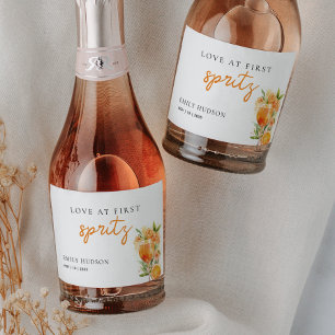 Étiquettes Pour Bouteilles De Vin Mousseux Mariage coup de foudre Bridal Shower