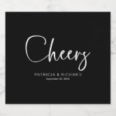 Étiquettes Pour Bouteilles De Vin Mousseux Mariage de calligraphie moderne (Étiquettes simples)