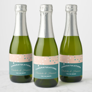 Étiquettes Pour Bouteilles De Vin Mousseux Mariage de démarrage atomique moderne du milieu du