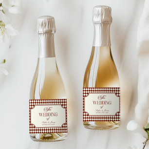Étiquettes Pour Bouteilles De Vin Mousseux Mariage de Luxe Bourgeoisie Bourgeoise Bourgogne V