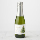 Étiquettes Pour Bouteilles De Vin Mousseux Mariage de Noël d'hiver Sparkling (Devant)