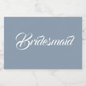 Étiquettes Pour Bouteilles De Vin Mousseux Mariage de script bleu foncé (Étiquettes simples)