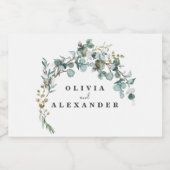 Étiquettes Pour Bouteilles De Vin Mousseux Mariage de verdure Eucalyptus (Étiquettes simples)