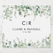 Étiquettes Pour Bouteilles De Vin Mousseux Mariage de verdure Eucalyptus de printemps (Étiquettes simples)