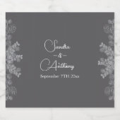 Étiquettes Pour Bouteilles De Vin Mousseux Mariage Eucalyptus simple Gris (Étiquettes simples)