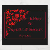 Étiquettes Pour Bouteilles De Vin Mousseux Mariage gothique foncé (Étiquettes simples)