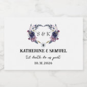 Étiquettes Pour Bouteilles De Vin Mousseux Mariage Halloween (Étiquettes simples)