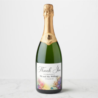 Étiquettes Pour Bouteilles De Vin Mousseux Mariage Merci