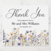 Étiquettes Pour Bouteilles De Vin Mousseux Mariage Merci (Étiquettes simples)