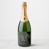 Étiquettes Pour Bouteilles De Vin Mousseux Mariage Moody Tropics (Devant)