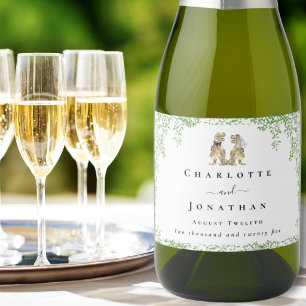 Étiquettes Pour Bouteilles De Vin Mousseux Mariage sur le thème des dinosaures sur mesure
