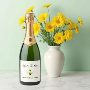 Étiquettes Pour Bouteilles De Vin Mousseux Mariée future Bridal Shower