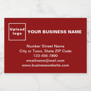 Étiquettes Pour Bouteilles De Vin Mousseux Marque d'affaires sur Red Small Size Sparkling Win