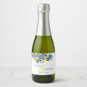 Étiquettes Pour Bouteilles De Vin Mousseux Méditerranée-citrons-Mariage (Devant)