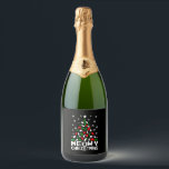 Étiquettes Pour Bouteilles De Vin Mousseux Meowy Christmas Cat Tree laid<br><div class="desc">Meowy Christmas Cat Tree laid</div>