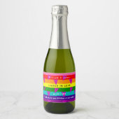 Étiquettes Pour Bouteilles De Vin Mousseux Merci Mariage LGBTQ pour le mariage gay (Devant)