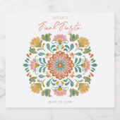 Étiquettes Pour Bouteilles De Vin Mousseux Mexical Talavera Final Fiesta (Étiquettes simples)