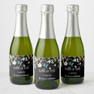 Étiquettes Pour Bouteilles De Vin Mousseux Mini aquarelle Toutes les fleurs d'occasion