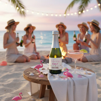 Étiquettes Pour Bouteilles De Vin Mousseux Mini Champagne Rose pour Enterrement de Vie de Jeu