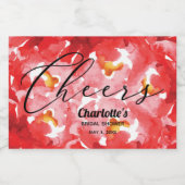 Étiquettes Pour Bouteilles De Vin Mousseux Mini Mariage Fête de Fiançailles Aquarelle Roses R (Étiquettes simples)