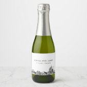Étiquettes Pour Bouteilles De Vin Mousseux Mini Skyline de Chicago (Devant)