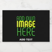 ÉTIQUETTES POUR BOUTEILLES DE VIN MOUSSEUX MODÈLE DE TEXTE D'IMAGE NOIRE SIMPLE ET MODERNE (Étiquettes simples)