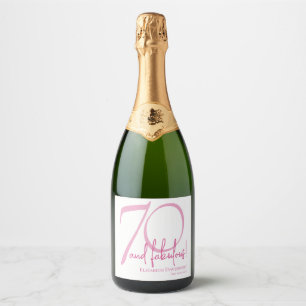 Étiquettes Pour Bouteilles De Vin Mousseux Moderne 70 ans et Incroyable Fête d'anniversaire 7