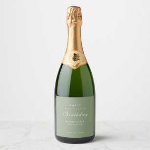Étiquettes Pour Bouteilles De Vin Mousseux Moderne minimaliste N'IMPORTE QUEL Jalon Adulte An