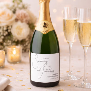 Étiquettes Pour Bouteilles De Vin Mousseux Moderne Soixante-dix ans et Fabuleuse Fête d'anniv