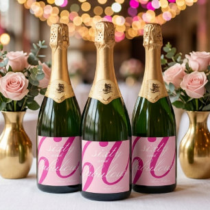 Étiquettes Pour Bouteilles De Vin Mousseux Moderne Soixante et Incroyable Fête d'anniversaire