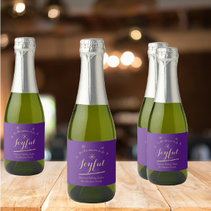 Étiquettes Pour Bouteilles De Vin Mousseux Noël c'est la saison pour être Joyful Cute Mini