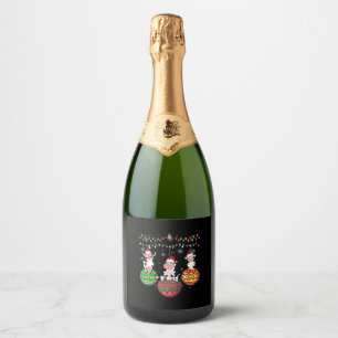 Étiquettes Pour Bouteilles De Vin Mousseux Noël de la vache bébé