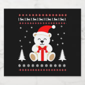 Étiquettes Pour Bouteilles De Vin Mousseux Noël de l'ours (4) (Étiquettes simples)