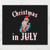 Étiquettes Pour Bouteilles De Vin Mousseux Noël En Juillet (Étiquettes simples)