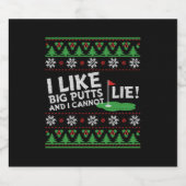 Étiquettes Pour Bouteilles De Vin Mousseux Noël moche (Étiquettes simples)