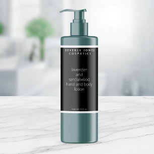 Étiquettes Pour Bouteilles De Vin Mousseux Noir blanc minimaliste bouteille de cosmétique éti
