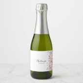 Étiquettes Pour Bouteilles De Vin Mousseux Nom d'anniversaire d'écriture élégante (Devant)