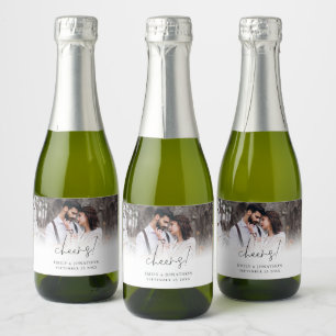 Étiquettes Pour Bouteilles De Vin Mousseux Noms des superpositions de photos Date Salutation