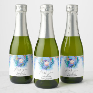 Étiquettes Pour Bouteilles De Vin Mousseux Ocean Sea Baby Animaux colorés