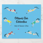 Étiquettes Pour Bouteilles De Vin Mousseux Octopush (Étiquettes simples)