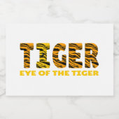 Étiquettes Pour Bouteilles De Vin Mousseux Oeil du tigre (Étiquettes simples)