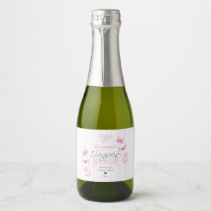Étiquettes Pour Bouteilles De Vin Mousseux Oh La La Préparation Rose Dentelle Lingerie Récept
