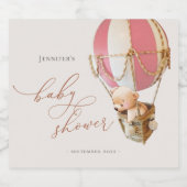 Étiquettes Pour Bouteilles De Vin Mousseux On Peut Attendre ! Baby shower Sparkling Wine Lab (Étiquettes simples)