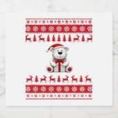 Étiquettes Pour Bouteilles De Vin Mousseux Ours Noël (1) (Étiquettes simples)