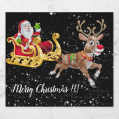 Étiquettes Pour Bouteilles De Vin Mousseux Personnaliser Noël (Étiquettes simples)