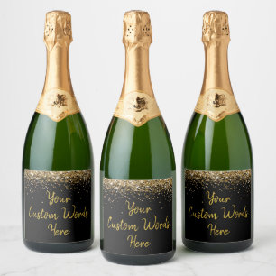 Étiquettes Pour Bouteilles De Vin Mousseux Personnalisez Votre Texte Ici Cadeau Personnalisé