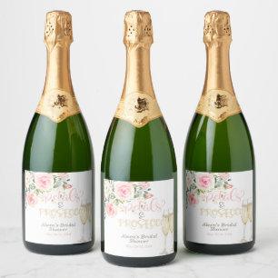 Étiquettes Pour Bouteilles De Vin Mousseux Pétales et Prosecco