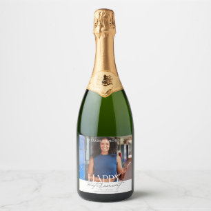 Étiquettes Pour Bouteilles De Vin Mousseux Photo personnalisée Parti de retraite heureuse mod